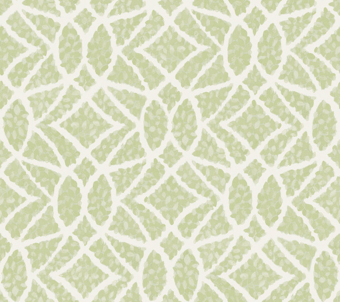 Boxwood Garden Light Green Wallpaper by York Wallcoverings Designer Grandmillennial Covers about 60.8 square feet 27-in by 27-ft long roll Prepasted 24 - Swanky Fabrics -