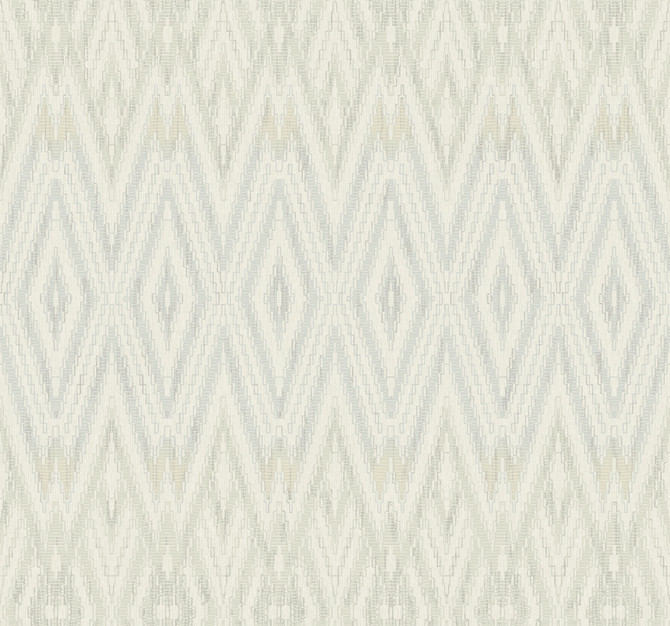 Diamond Marquise Blue & Neutral Wallpaper by Candice Olson Designer Candice Olson Casual Elegance Covers about 60.8 square feet 27-in by 27-ft long roll Unpasted 25.25 - Swanky Fabrics -
