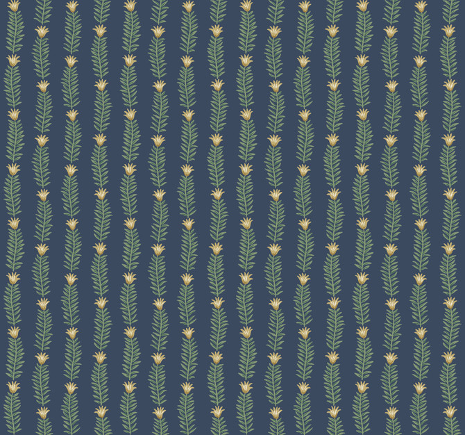 Eden Blue & Green Wallpaper by Rifle Paper Co. Designer Rifle Paper Co. Second Edition Covers about 60.8 square feet 27-in by 27-ft long roll Unpasted 25.25 - Swanky Fabrics -