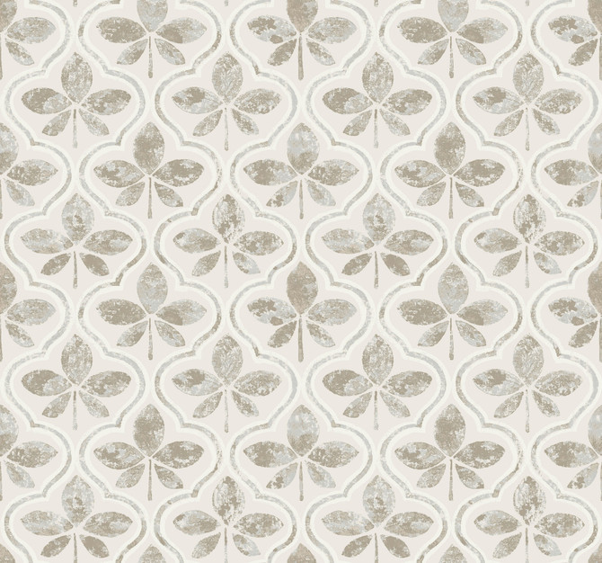 Sevilla Grey Wallpaper by York Wallcoverings Designer Greenhouse Covers about 60.8 square feet 27-in by 27-ft long roll Prepasted 25.25 - Swanky Fabrics -
