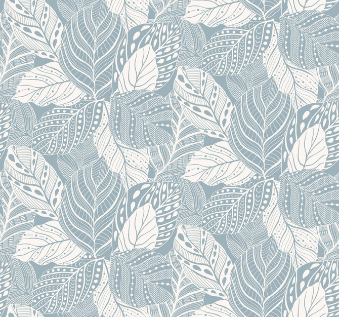 Vinca Blue Wallpaper by York Wallcoverings Designer Greenhouse Covers about 60.8 square feet 27-in by 27-ft long roll Unpasted 25.25 - Swanky Fabrics -