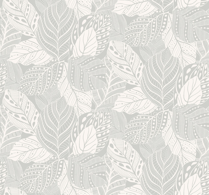 Vinca Grey Wallpaper by York Wallcoverings Designer Greenhouse Covers about 60.8 square feet 27-in by 27-ft long roll Unpasted 25.25 - Swanky Fabrics -