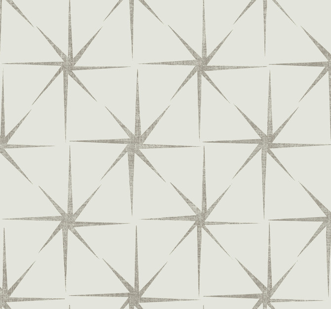 Evening Star Silver Wallpaper by York Wallcoverings Designer Grandmillennial Covers about 60.8 square feet 27-in by 27-ft long roll Prepasted 25.25 - Swanky Fabrics -
