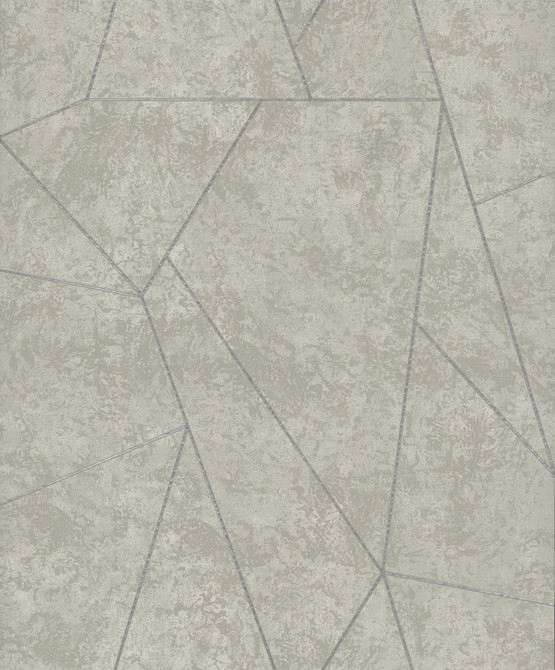 Nazca Light Grey & Silver Wallpaper by Inspired by Color Designer Antonina Vella Modern Metals Second Edition Covers about 56.9 square feet 20.8-in by 32.8-ft long roll Unpasted 25.2 - Swanky Fabrics -