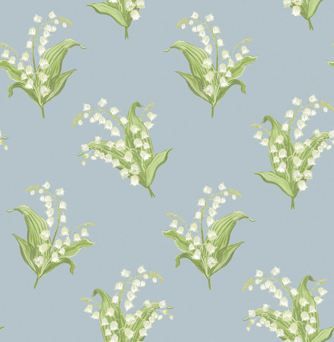 Farmington Blue Heather Lily of the Valley Wallpaper by A-Street Prints Designer Erin Gates Covers about 56.4 square feet 20.5-in by 33-ft long roll Unpasted 21 - Swanky Fabrics - Farmington Blue Heather Lily of the Valley Wallpaper by A-Street Prints Designer Erin Gates Covers about 56.4 square feet 20.5-in by 33-ft long roll Unpasted 21 - Swanky Fabrics -