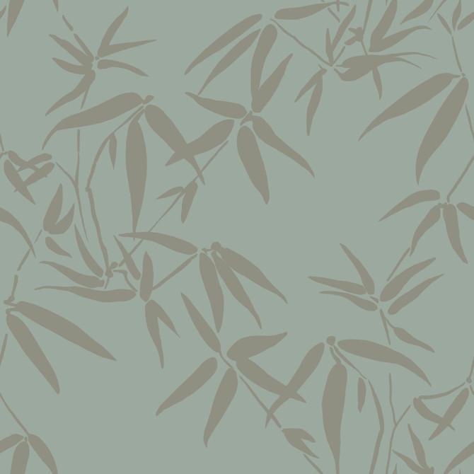 Guadua Green Bamboo Leaves Wallpaper by Origin Designer Design Department Covers about 57.5 square feet 20.9-in by 33-ft long roll Unpasted 20.9 - Swanky Fabrics -