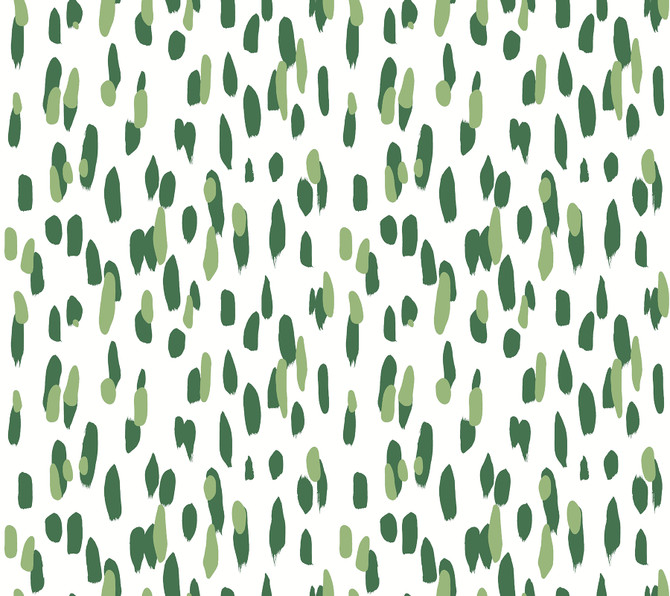 Club House Palm Green Peel & Stick Wallpaper by Madcap Cottage Designer Madcap Cottage Covers about 45 square feet 27-in by 20-ft long roll Peel & Stick 24 - Swanky Fabrics -