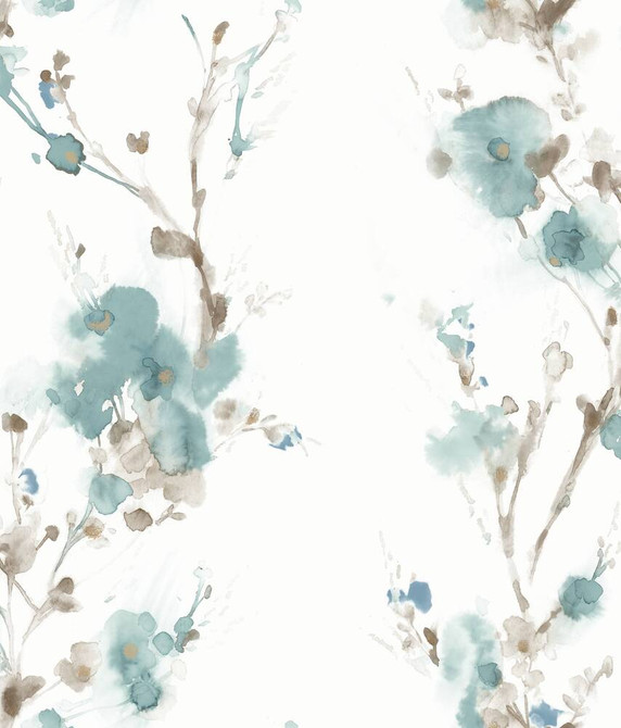 Charm Teal Peel & Stick Wallpaper by Candice Olson Designer York Premium Peel + Stick Covers about 34.2 square feet 20.5-in by 20-ft long roll Peel & Stick 24 - Swanky Fabrics -