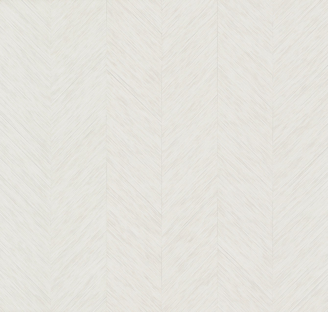Chevron White Metallic Wallpaper by Antonina Vella Designer Antonina Vella Boho Luxe Covers about 72 square feet 36-in by 24-ft long roll Unpasted 0 - Swanky Fabrics -