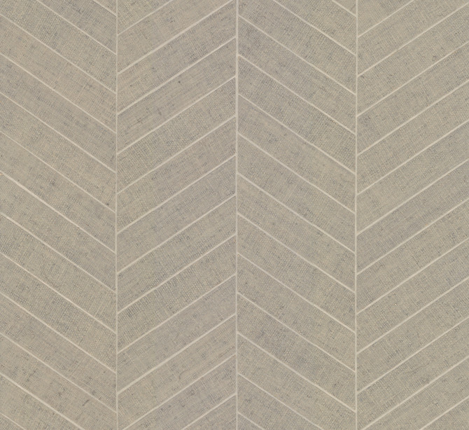 Atelier Herringbone Off White Wallpaper by Ronald Redding Designer Traveler Covers about 72 square feet 36-in by 24-ft long roll Unpasted 0 - Swanky Fabrics -
