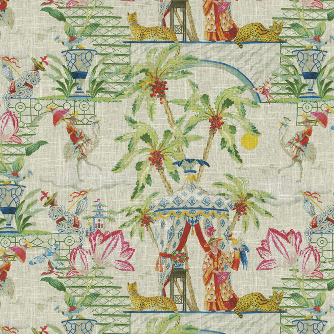 Distant Skies Gardenia by Harrison Howard Designer Fabric - 55% linen, 45% rayon Pakistan 50000 Horizontal: 27 and Vertical: 25.25 54 - Swanky Fabrics -