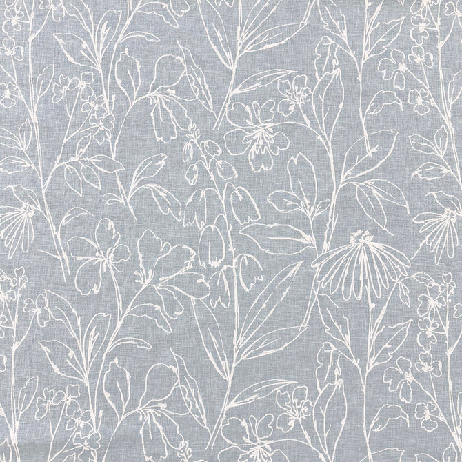 Agnes Sky by Magnolia Designer Fabric - 52% Poly, 48% Cotton, Emb: 100% Cotton India 3000 Horizontal: 25.5 and Vertical: 18.75 51 - Swanky Fabrics -