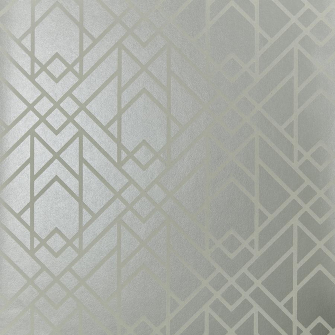 Metro (Wp) # 05 Soft Grey by 1838 Wallcoverings Designer Wallpaper Elodie STRAIGHT PASTE THE WALL UNITED KINGDOM V-10.25" 20.5"X11YD - Swanky Fabrics -