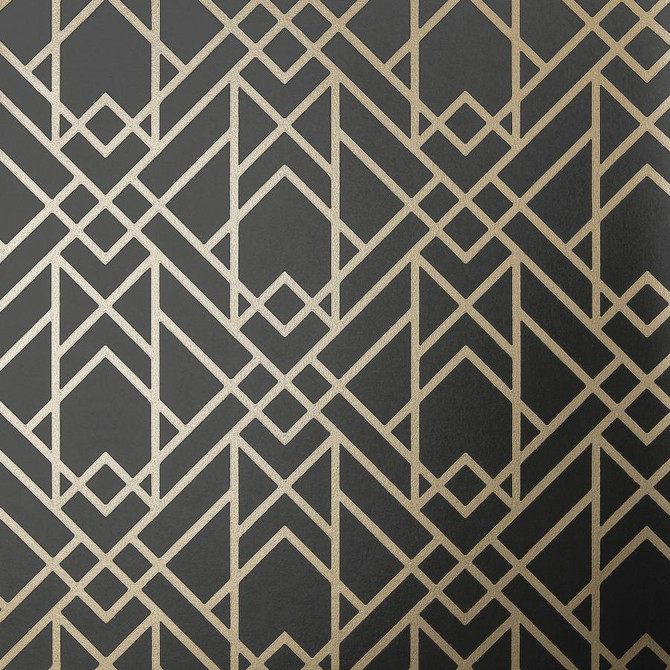 Metro (Wp) # 03 Jet by 1838 Wallcoverings Designer Wallpaper Elodie STRAIGHT PASTE THE WALL UNITED KINGDOM V-10.25" 20.5"X11YD - Swanky Fabrics -