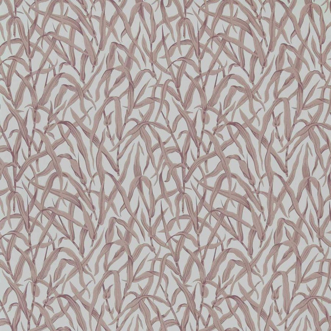 Ornamental Grasses (Wp) # 03 Rose by 1838 Wallcoverings Designer Wallpaper V&A Decorative Papers Iii STRAIGHT PASTE THE WALL UNITED KINGDOM V-21" 20.5"X11YD - Swanky Fabrics -