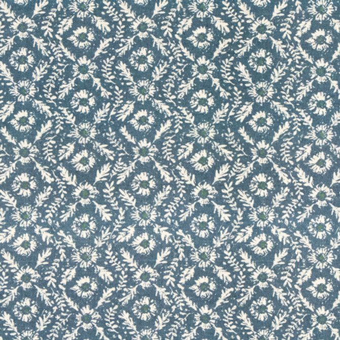 Nature Reserve Indigo by Carole Designer Fabric Making Waves 85% Cotton, 15% Linen 45,000 Martindale Circular Rubs 9" V, 4 1/8" H 54" - Swanky Fabrics -