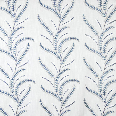 New Traditions Delft by Carole Designer Fabric Making Waves Base: 82% Polyester, 11% Cotton, 7% Linen Embr: 50% Cotton, 50% Viscose N/A 12 5/8" V, 13 3/8" H 52" - Swanky Fabrics -