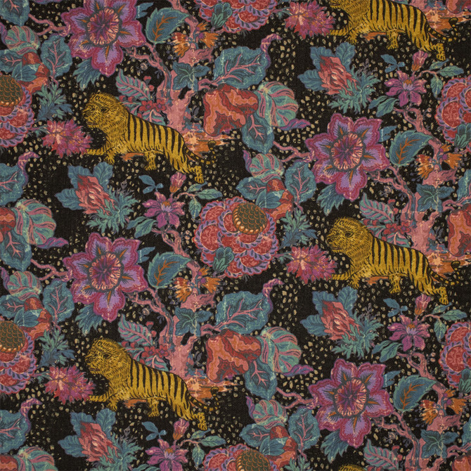 S7260 Midnight by Greenhouse Designer Fabric - 97% Polyester, 3% Linen China 50000 27" H, 13.56" V 54" - Swanky Fabrics -