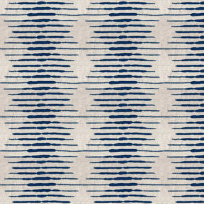 Quincy Semi Naturalindigo by Norbar Designer Fabric PRISM SEAVIEW 70% COTTON - 30% POLYESTER INDIA 3 3/4"V - 8 3/4"H 52 - Swanky Fabrics -