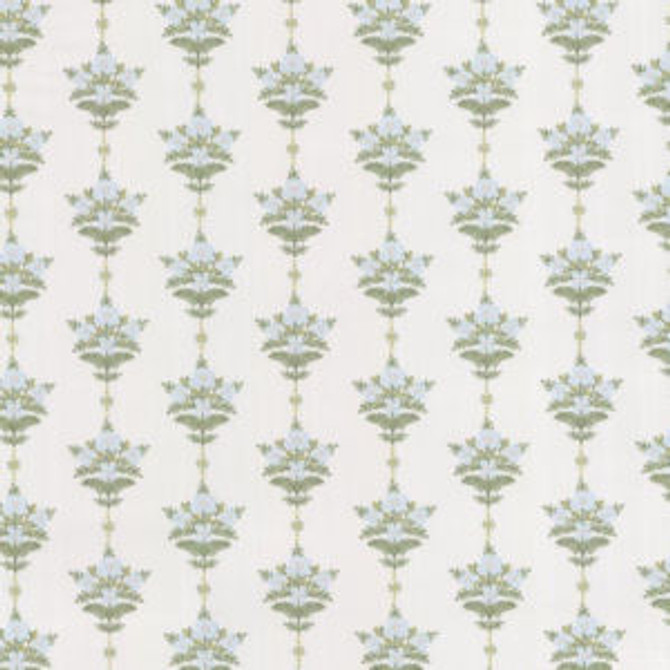 Coleen Blue Green by Norbar Designer Fabric ROMANCE 100% COTTON INDIA 4 1/2"V 6 3/4"H 55 - Swanky Fabrics -