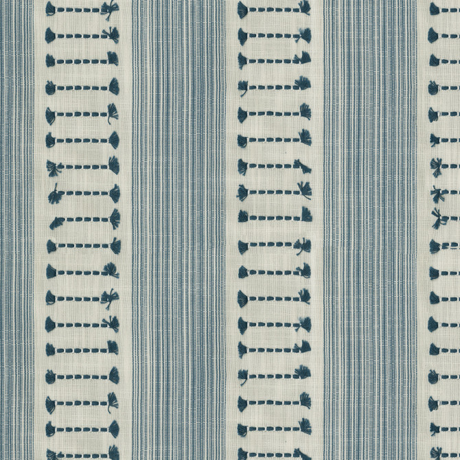 Fringe Stripe Emb Baltic 472222 by PK Lifestyles Designer Fabric Cultural Exchange IX Base: 88% Polyester, 12% Cotton EMB: 84% Cotton, 16% Viscose India 50000 H: 6.125, V: 0.75 55 - Swanky Fabrics -