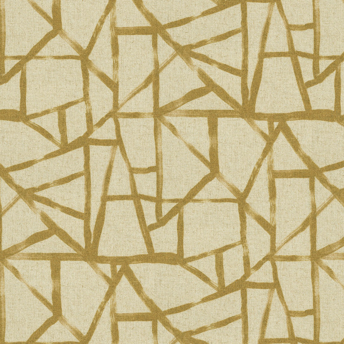 What's Your Angle Gold 472511 by PK Lifestyles Designer Fabric Expressionist VI 90% Polyester, 10% Linen China 51000 H: 13.5, V: 25.25 54 - Swanky Fabrics -