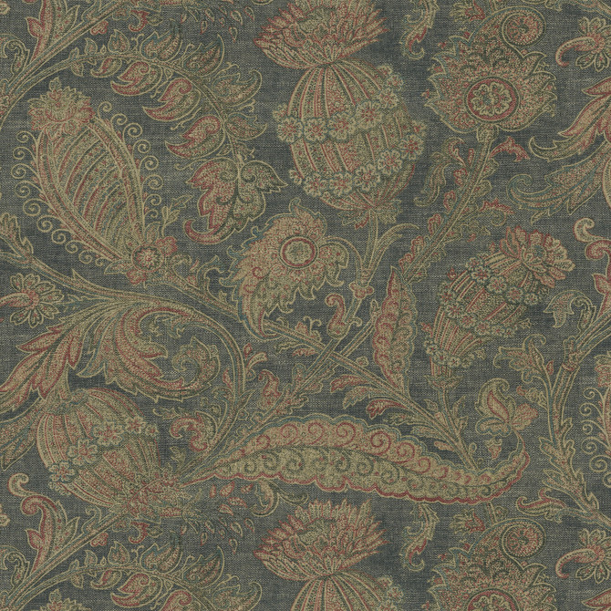 Loggia Azure 472632 by PK Lifestyles Designer Fabric History Retold VIII 555 Linen, 45% Rayon Pakistan 50000 H: 27, V: 25.25 54 - Swanky Fabrics -