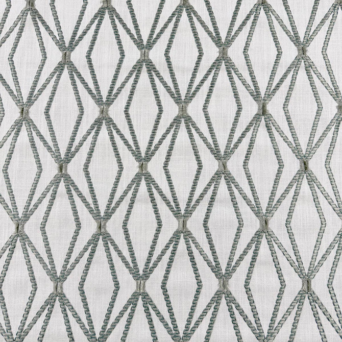 Rhombony Jadite by Magnolia Designer Fabric - 70% Viscose, 30% Linen, Emb 100% Viscose India 51000 Horizontal: 4.375 and Vertical: 6.375 54 - Swanky Fabrics -
