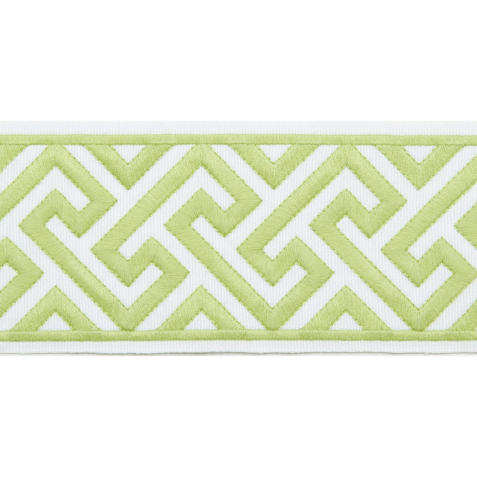 Melrose Emb Tape Key Lime by Magnolia Designer Trim - 51% Fibranne, 49% Polyester China Horizontal: and Vertical: 3.5 - Swanky Fabrics -