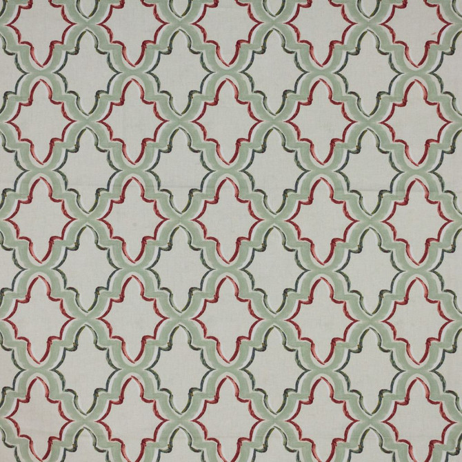 Constantinople Trellis Tuscan Red by RM CoCo Designer Fabric Inspired Living Vol 15 100% Cotton See Sample 0 Horizontal: 5.5 and Vertical: 5.75 55 - Swanky Fabrics -