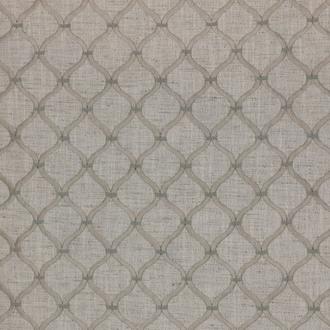 Romesco Trellis Titanium by RM CoCo Designer Fabric 2018 Spring - Prive Collection 100% Polyester Embroidery 100% Polyester Base See Sample 0 Horizontal: 4.25 and Vertical: 4.75 54 - Swanky Fabrics -