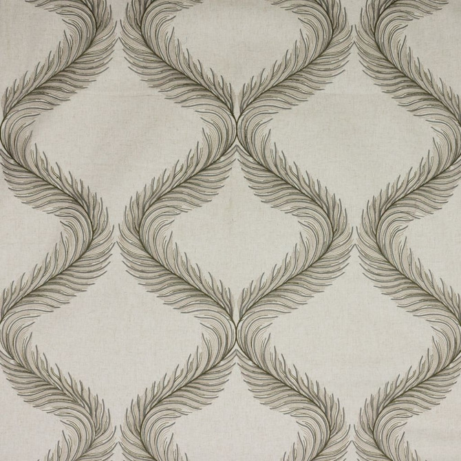 Nom de Plume Sterling by RM CoCo Designer Fabric 2018 Spring - Prive Collection 80% Polyester 20% Linen Embroidery: 100% Polyester See Sample 0 Horizontal: 17.625 and Vertical: 15.375 59 - Swanky Fabrics -