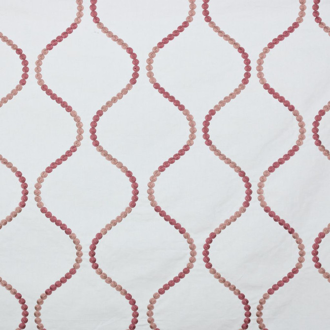 Button Trellis Rose Quartz by RM CoCo Designer Fabric 2018 Spring - Prive Collection 100% Cotton Embroidery 100% Viscose Base See Sample 0 Horizontal: 10.25 and Vertical: 11.375 54 - Swanky Fabrics -