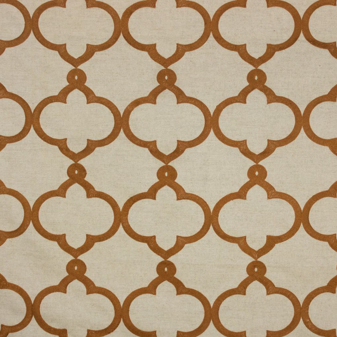 Kafu Trellis Papaya by RM CoCo Designer Fabric 2018 Spring - Prive Collection 79% Polyester 21% Cotton Embroidery: 100% Viscose See Sample 0 Horizontal: 8.5 and Vertical: 9 54 - Swanky Fabrics -