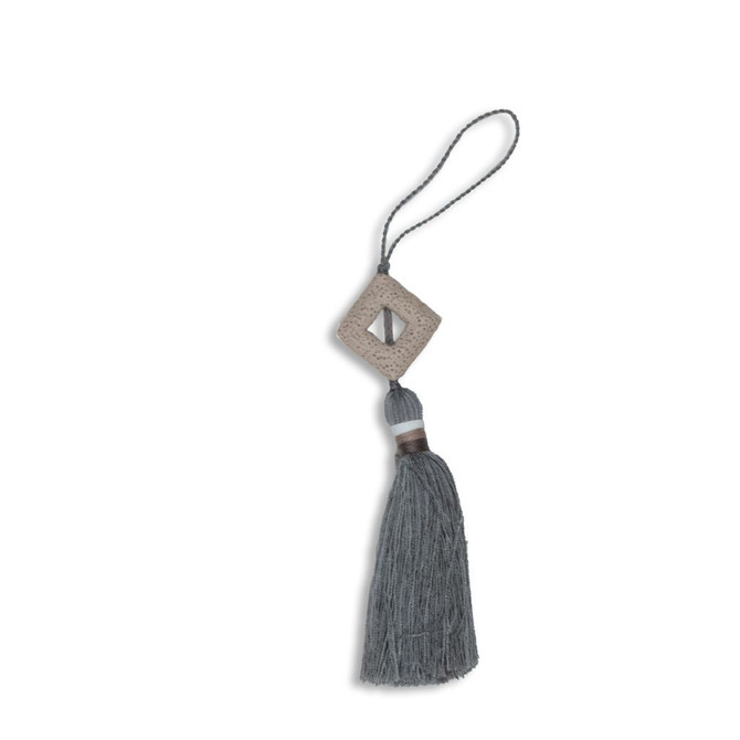 TS100 TASSEL 5" STERLING by RM CoCo Designer Trim Bahama Breeze 100% Acrylic See Sample 0 Horizontal: 0 and Vertical: 0 5 - Swanky Fabrics -
