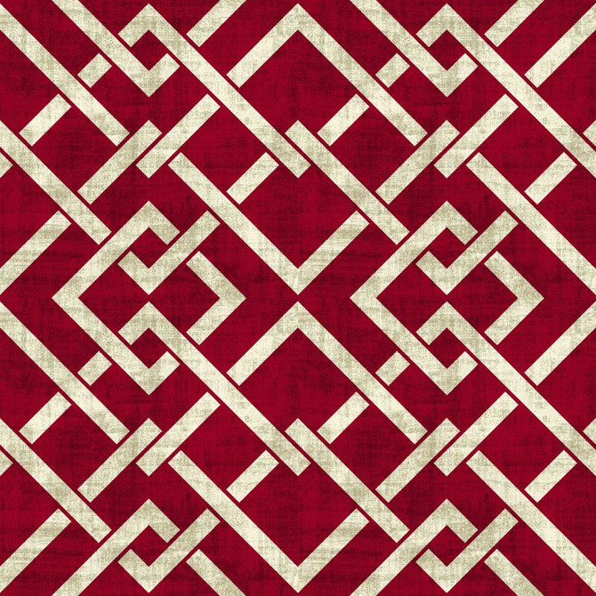 Frescato Trellis Reversal Red Hot by RM CoCo Designer Fabric ColorWorks Spring 2022 RM Studio See Sample 0 Horizontal: 6.75 and Vertical: 6.75 0 - Swanky Fabrics -