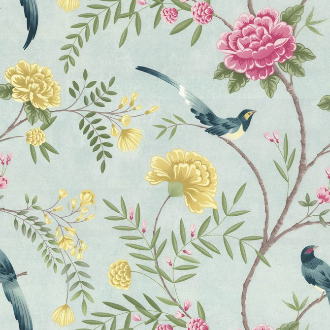 Hyde Park Garden Robins Egg by RM CoCo Designer Fabric Gemstones II Jade to Emerald 100% Cotton See Sample 0 Horizontal: 27.17 and Vertical: 27.17 55 - Swanky Fabrics -