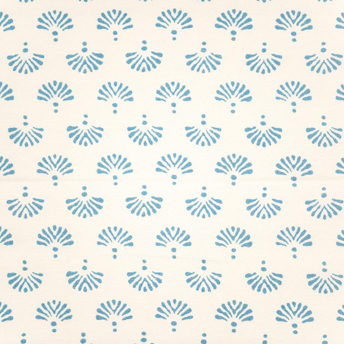 Popinjay # 149 Cerulean by Maxwell Designer Fabric Color Theory-Vol. Ix Pacific 100% COTTON SPAIN V-6.8" H-13.5" 54" - Swanky Fabrics -