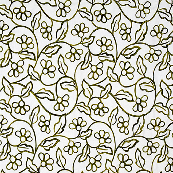 Ainsley Way Ivy by Carole Designer Fabric English Garden Base: 100% Cotton Embr: 100% Acrylic 2,000 Martindale Circular Rubs 15" V, 13 1/4" H 53*" - Swanky Fabrics -