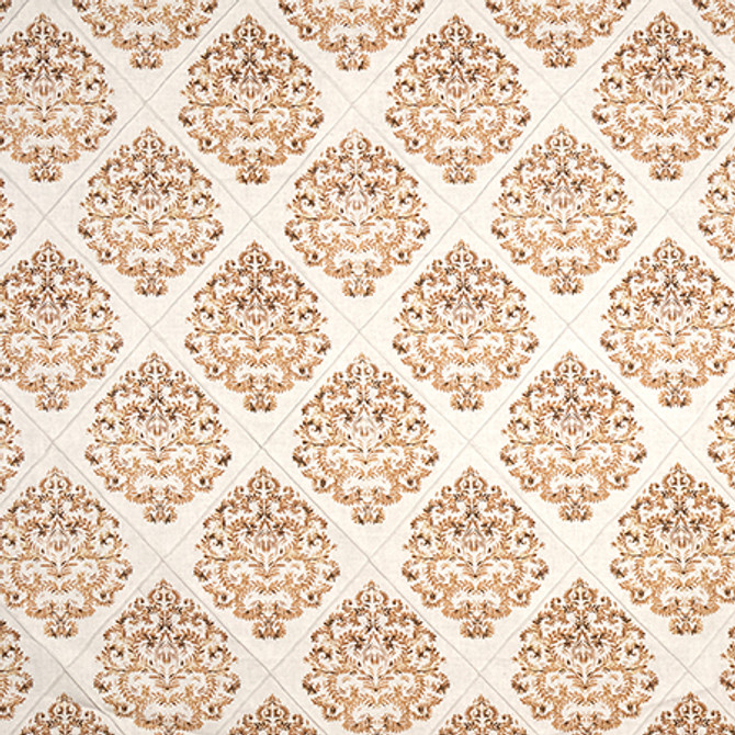 Diamond Within Sepia by Carole Designer Fabric English Garden 59.7% Cotton, 39.9% Linen, 0.4% Polyester 2,000 Martindale Circular Rubs 9 1/2" V, 8 3/4" 52" - Swanky Fabrics -