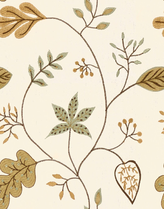 33255.1635 by Kravet Design Designer Fabric - Linen 85%, Rayon Embroidered 15% India - H" 12.5 inches, V: 15.5 inches 51 inches  - Swanky Fabrics -  Kravet Design