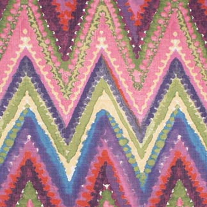 Roller Coaster Bubblegum 5969311002 by Carole Designer Fabric Exclusive Cosmopolitan 100% Cotton-Teflon Spain H: 25"V, 27"H 54" Minimum (See sample for specifics) - Swanky Fabrics- Carole Exclusive
