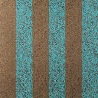 Eagleton Teal 1746911000 by Carole Designer Fabric Exclusive Deja Blue 59% Cotton, 18% Wool, 15% Silk, 8% Polye India H: 9"V, 13 1/5"H 54" Minimum (See sample for specifics) - Swanky Fabrics- Carole Exclusive