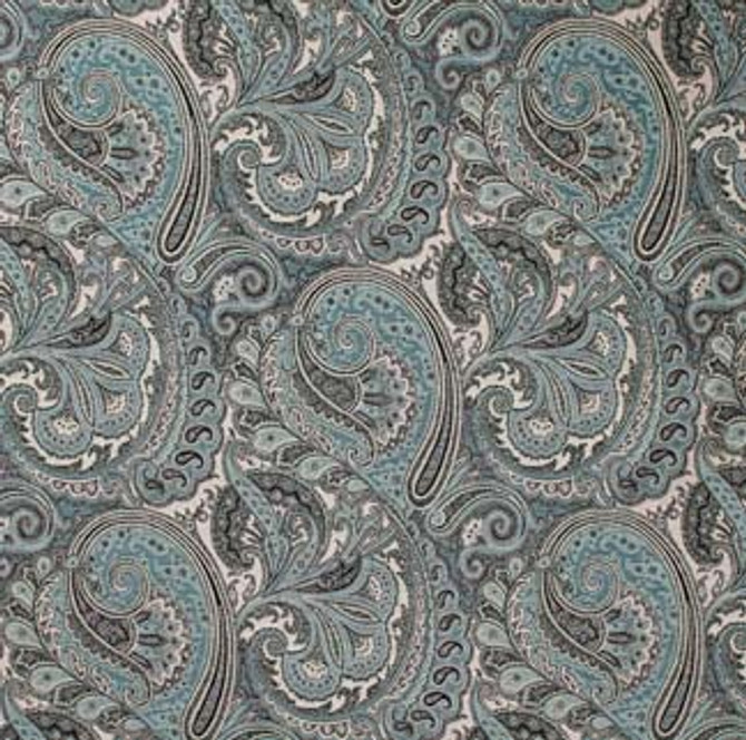 Eckleburg Spa 1832311002 by Carole Designer Fabric Exclusive Deja Blue 61% Viscose, 39% Polyester China H: 13 1/2"V, 13 1/2"H 55" Minimum (See sample for specifics) - Swanky Fabrics- Carole Exclusive