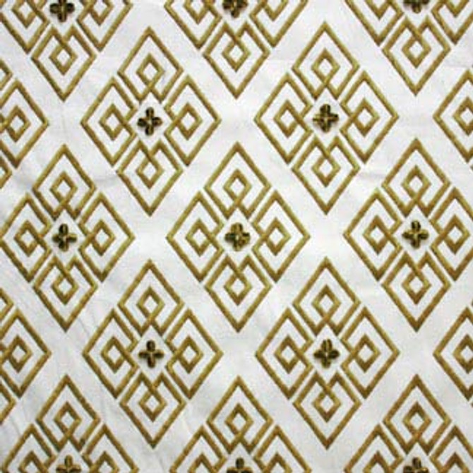 Diamond Inlay Bronze 1154911006 by Carole Designer Fabric Exclusive Exotic Gems 100% Cotton China H: 6"V, 8"H 54" Minimum (See sample for specifics) - Swanky Fabrics- Carole Exclusive
