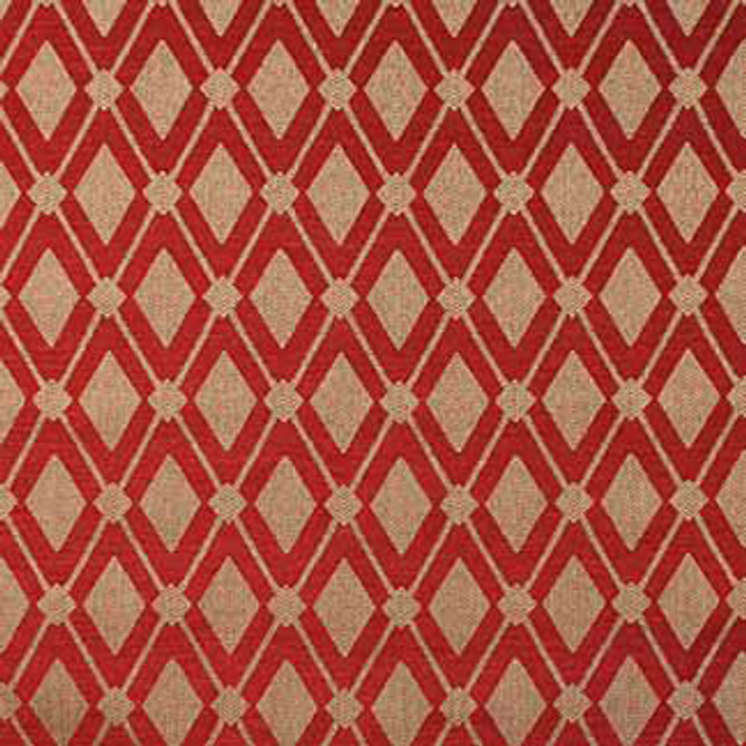 Eaker Red 1749611000 by Carole Designer Fabric Exclusive Radiant Poppy 65% Poly,17% Acrylc,14% Viscose,4% Linen Turkey H: 6"V, 3 1/2"H 56" Minimum (See sample for specifics) - Swanky Fabrics- Carole Exclusive