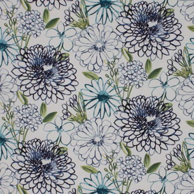 Chrisley Monaco Blue 1106211000 by Carole Designer Fabric Exclusive Rhythm & Blues 100% Polyester Spain H: 25 1/4"V, 13 1/2"H 55" Minimum (See sample for specifics) - Swanky Fabrics- Carole Exclusive
