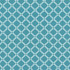 Mahina Trellis Turquoise by Kasmir Designer Fabric 5107 100% Cotton USA 51,000 Wyzenbeek Double Rubs Horizontal: 4 4/8 inches and Vertical: 4 4/8 inches 53 - 54 - Swanky Fabrics -