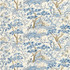 Kelmescott Hand Block Print/Porcelain 16590-001 by Scalamandre Designer Fabric MERCHANTE 100% LINEN THAILAND LIGHT DUTY Horizontal: 25" and Vertical: 50" 50" - Swanky Fabrics -