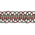 Le Havre/Greens, Red V874-024 by Scalamandre Trim Designer Trim 90% SILK 10% COTTON CHINA LIGHT DUTY Horizontal: and Vertical: 1.5" - Swanky Fabrics -